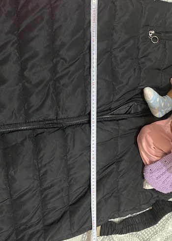 Kadın Siyah Kapüşonlu Midi Kemerli Kış Montu - Görsel 3