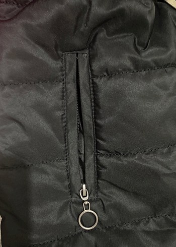 Kadın Siyah Kapüşonlu Midi Kemerli Kış Montu - Görsel 8