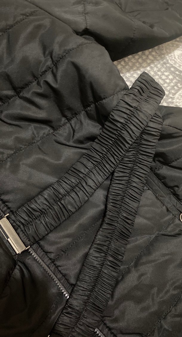 Kadın Siyah Kapüşonlu Midi Kemerli Kış Montu - Görsel 5