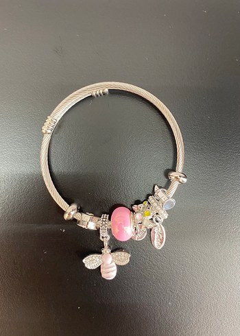 Pembe Boncuklu Kadın Pandora Bileklik