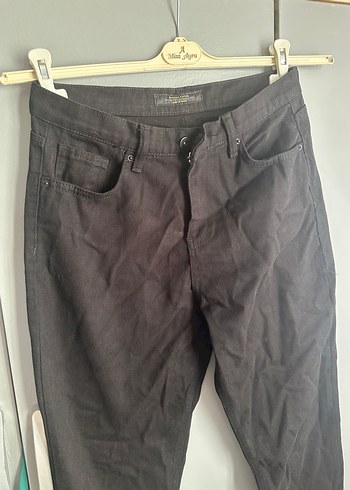 30 Beden siyah Renk Siyah kadın Denim Pantolon Regular Fit