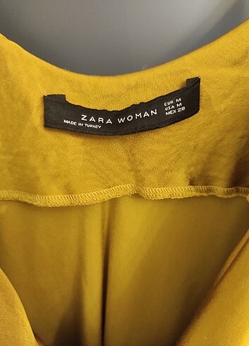 m Beden Zara drape yaka elbise