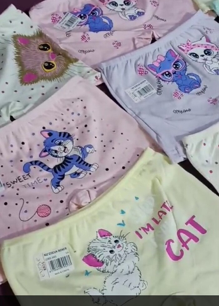 3 Adet Kız çocuk boxer - Görsel 5