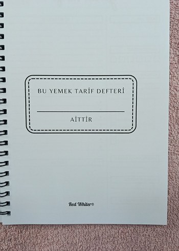  Beyaz renkli Tarif Defterim