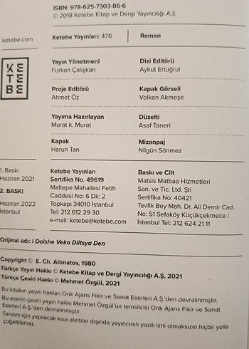  Gün Olur Asra Bedel - Cengiz Aytmatov