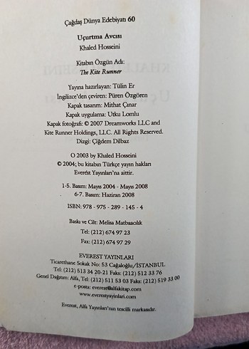  Uçurtma Avcısı - Khaled Hosseini