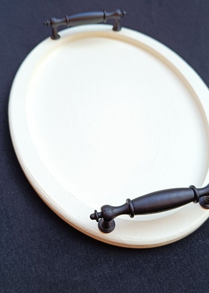 Beyaz Ahşap Sunum Tepsisi  - Görsel 4