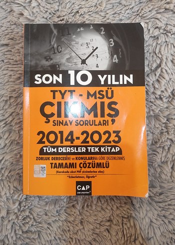 Çap Son 10 Yıl TYT-MSÜ Çıkmış Sınav Soruları 2014-2024