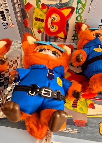 Renkli Mavi Polis Kostümlü Peluş Oyuncak - Görsel 2