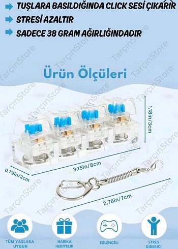 Işıklı Stres Anahtarlığı Çok Renkli - Görsel 2