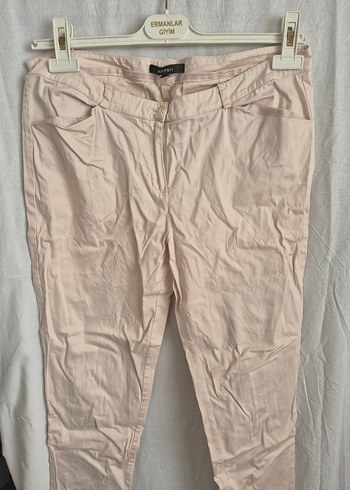 Bej Keten Kadın Pantolon - Görsel 2