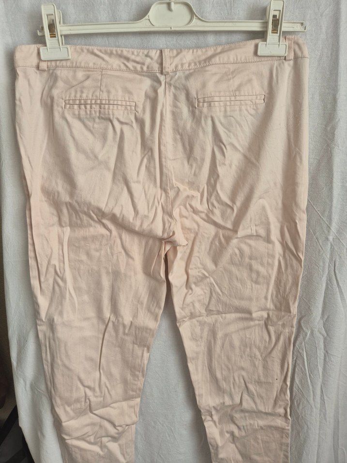 Bej Keten Kadın Pantolon - Görsel 3