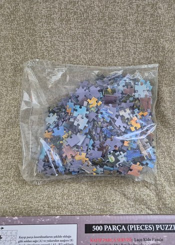 500 Parçalı Mavi Çiçekli Puzzle "Camdaki Saksı" - Görsel 3