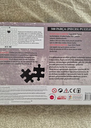 500 Parçalı Mavi Çiçekli Puzzle "Camdaki Saksı" - Görsel 2