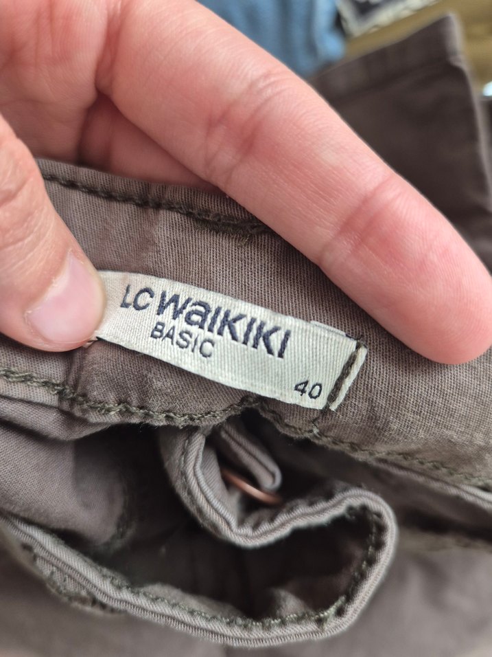 Haki Keten "Chino" Pantalon - Görsel 4