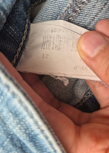 Mavi Belli Bol Kesim Midi Kot Pantolon - Görsel 4