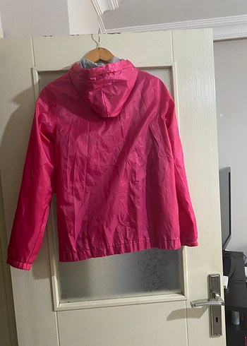 Pembe Fermuarlı Yağmurluk - Görsel 5