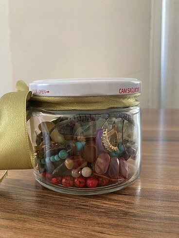 Beden çeşitli Renk Takı Kavanozu