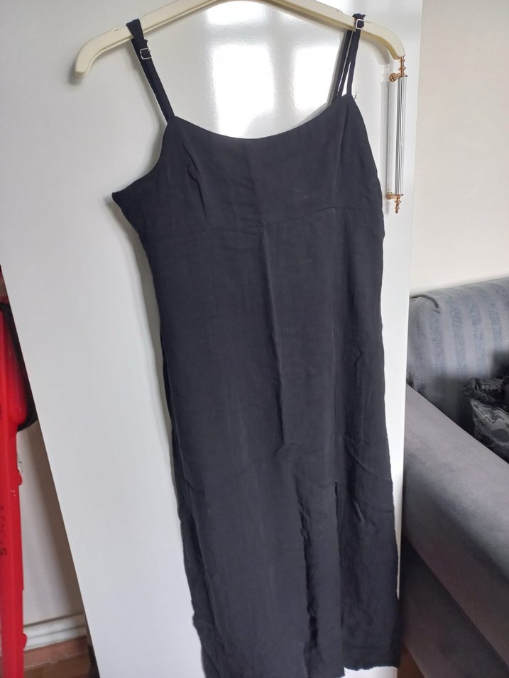 Siyah Straplez yırtmalı jile - Görsel 2