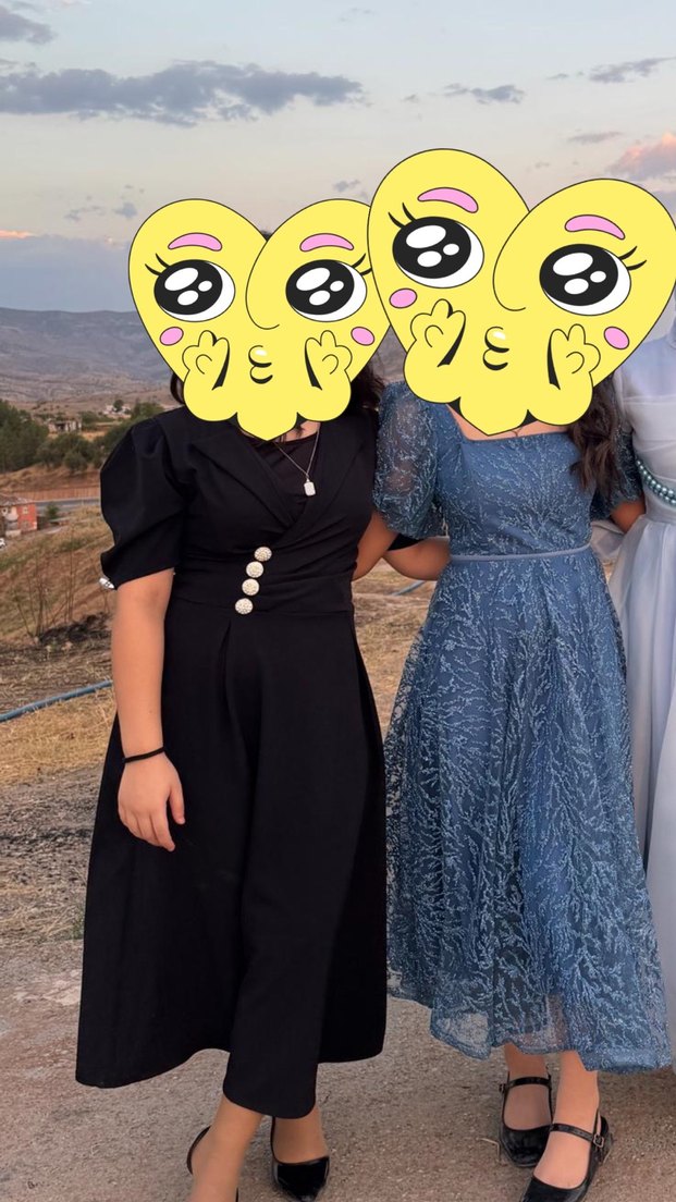 Bohem Tarzı Uzun Straplez Mavi kız çocuk abiye 13.16yaş arası - Görsel 3