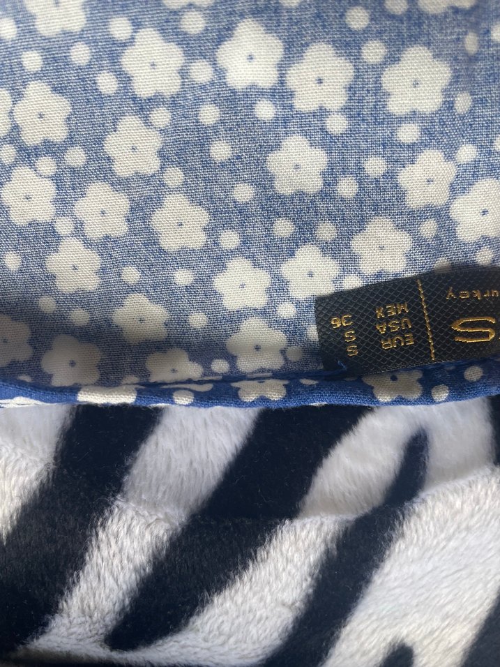 Mavi Çiçek Desenli elbise - Görsel 3