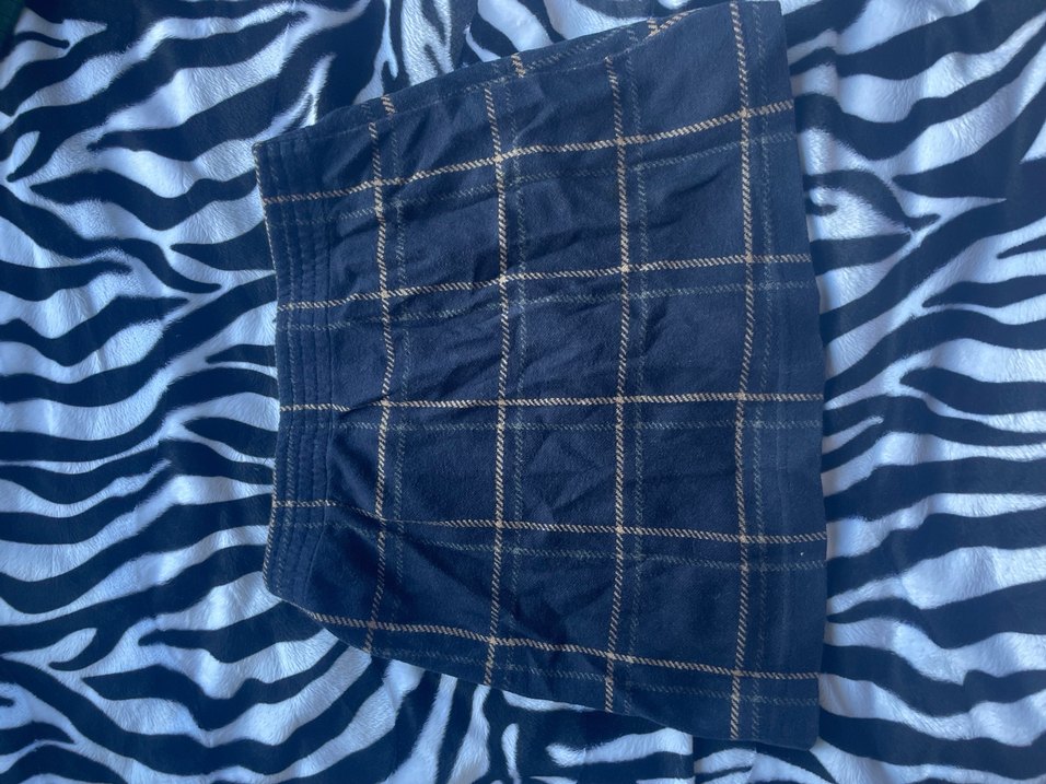 Lacivert Ekoseli Mini Etek - Görsel 2