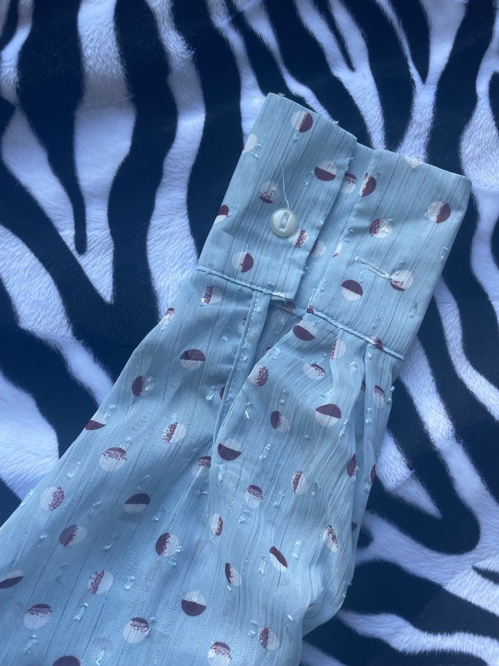 Mavi Desenli Kadın Gömlek - Görsel 3