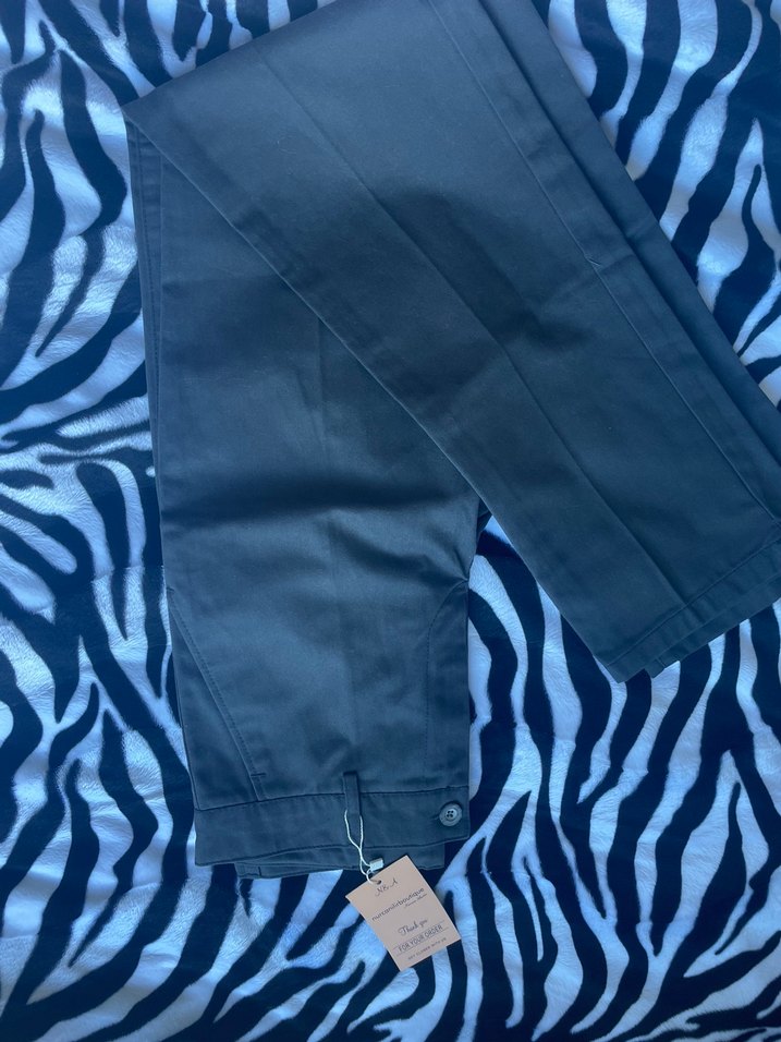 Düğmeli Kadın Kumaş Pantolon, Normal Boy, Regular Fit - Görsel 3