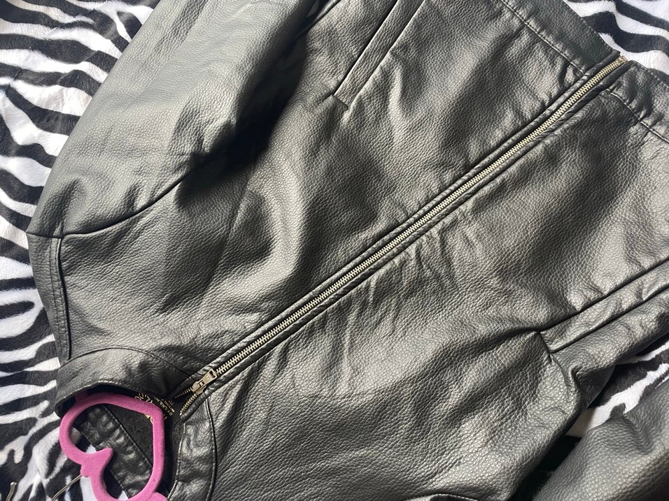 Kadın Deri Biker Ceket - Görsel 3