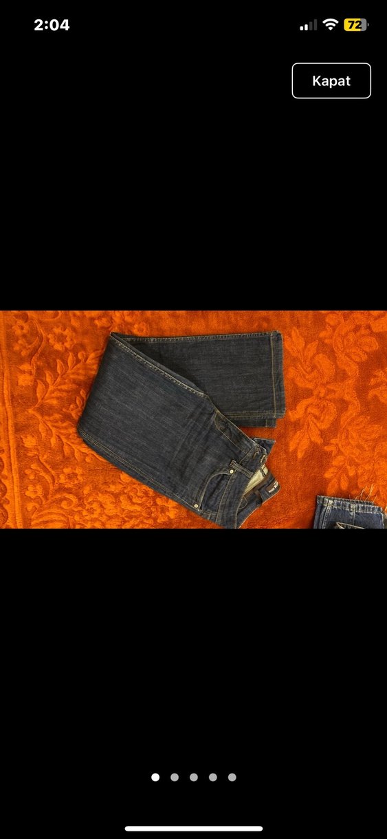 Lacivert düşük bel jean - Görsel 4