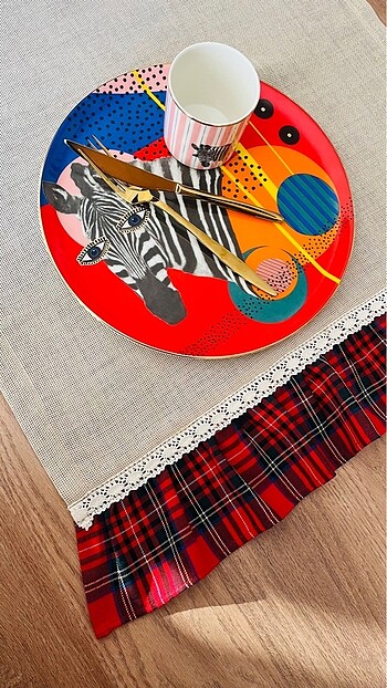Vintage ekoseli runner