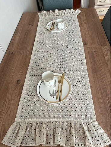  Beden Vintage bej rengi runner