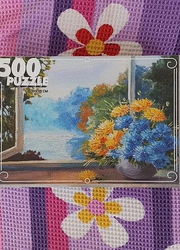 500 Parça Puzzle Çiçek Resimli