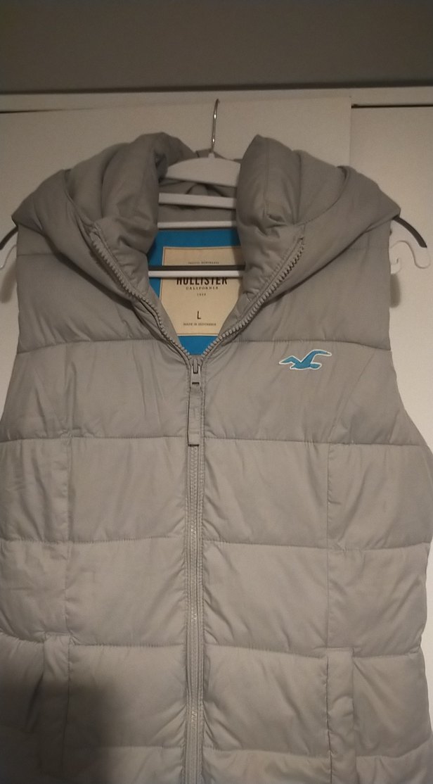 Gri Kapüşonlu Kadın Şişme Yelek - Görsel 2