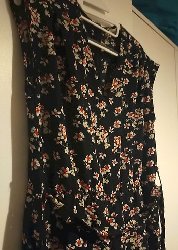 Siyah Çiçekli midi tulum - Görsel 6