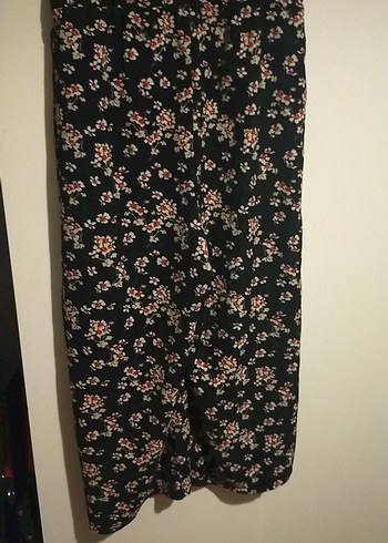 Siyah Çiçekli midi tulum - Görsel 10