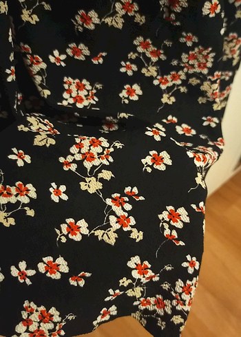 Siyah Çiçekli midi tulum - Görsel 8