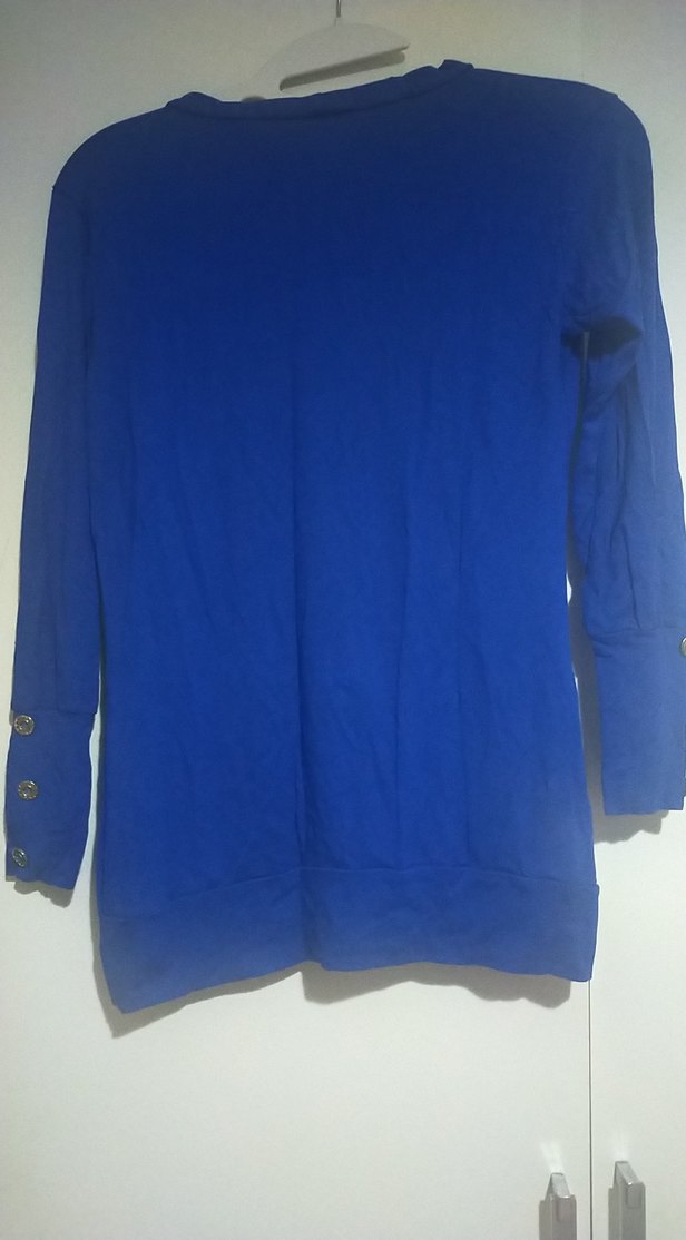 Düğmeli Lacivert Kadın Hırka - Görsel 4