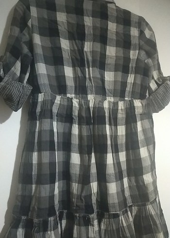 Gri Kareli kadın tunik - Görsel 7