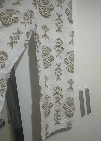 Kadın bol paça bez  pantolon - Görsel 2