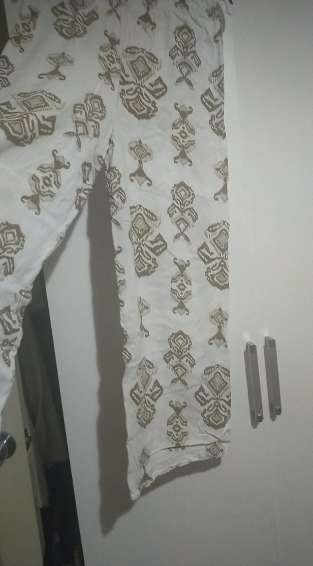 Kadın bol paça bez  pantolon - Görsel 2