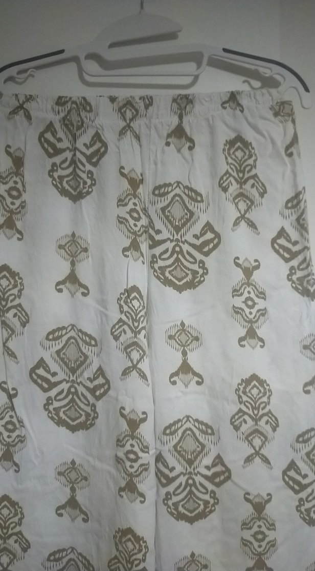 Kadın bol paça bez  pantolon - Görsel 4