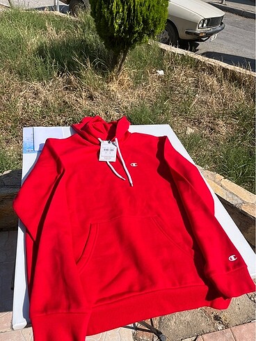 m Beden kırmızı Renk Champion Etiketli Erkek Sweatshirt