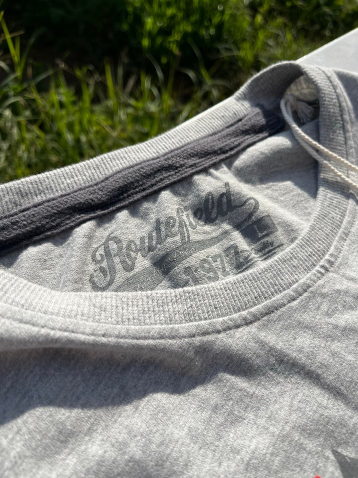 Gri Biker Baskılı Erkek Tişört - Görsel 4