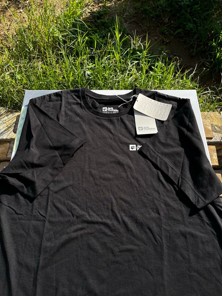 Siyah Jack Wolfskin Etiketli Erkek Tişört - Görsel 4