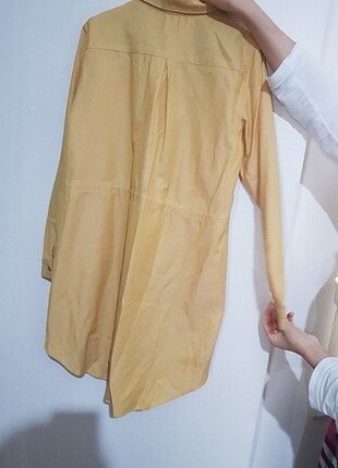 m Beden Sarı önü bağlamalı gömlek tunik