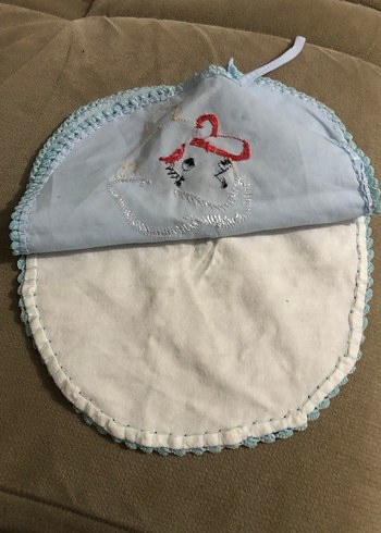 Nakışlı Beyaz Bebek Önlüğü - Görsel 2