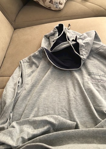 Gri Uzun Kollu Hamile Bluzu - Görsel 2