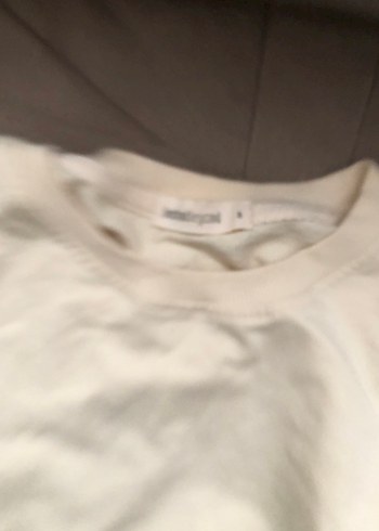 Beyaz Oversize Kadın Sweatshirt - Görsel 2