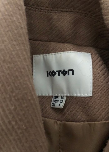 Bej Düğmeli Kadın Midi Kaban - Görsel 2